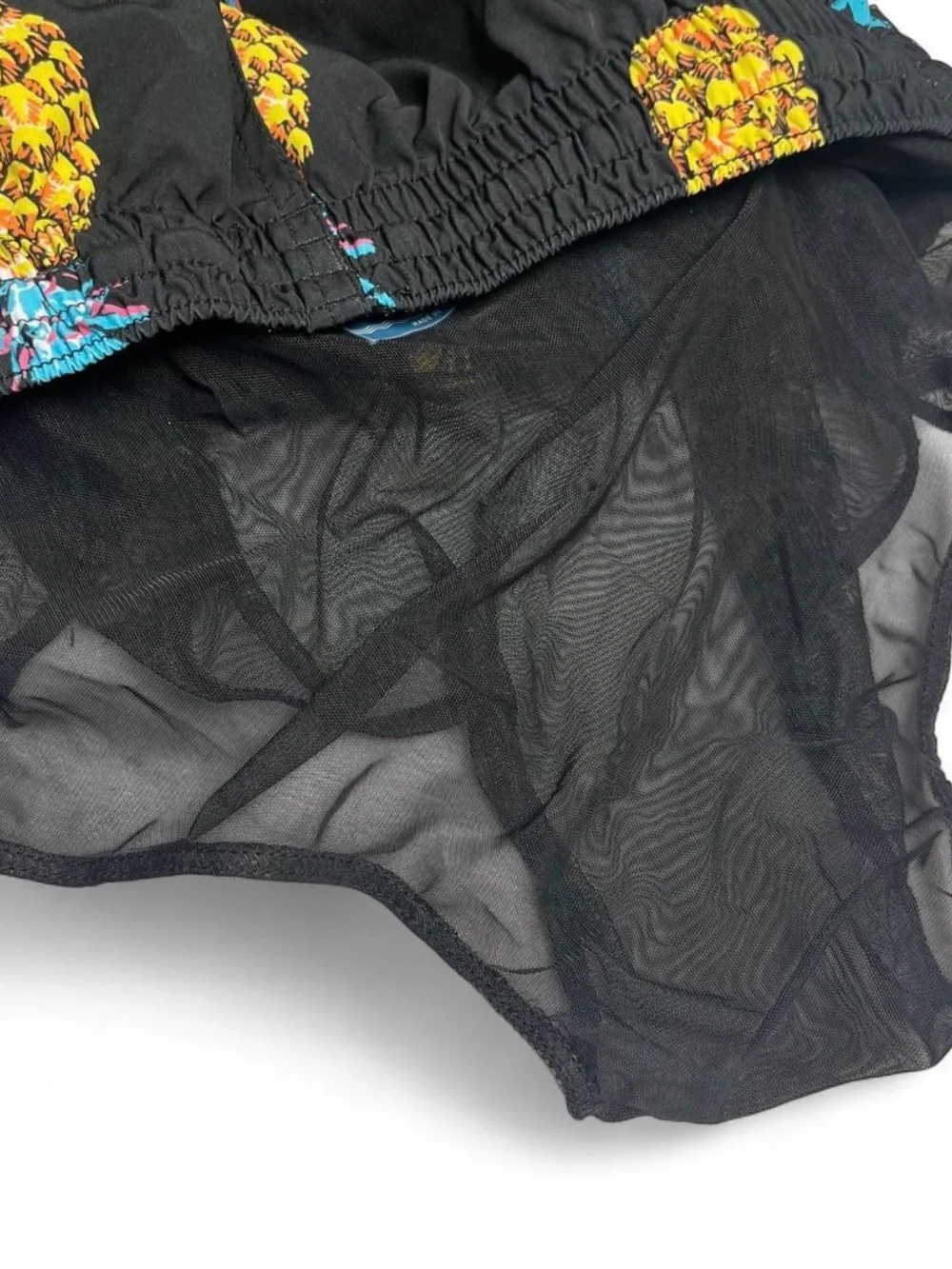 chubbies Black Swim Shorts with Pineapple Accent